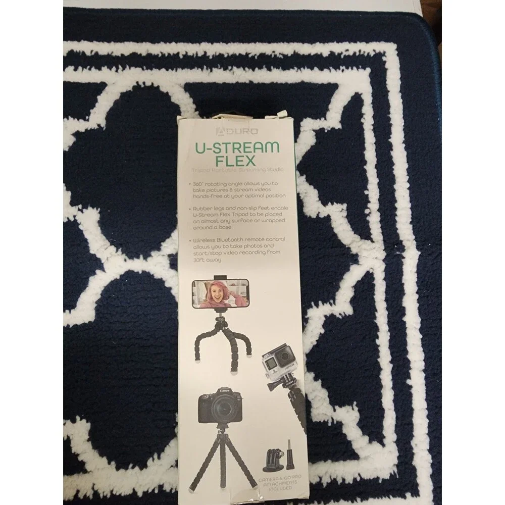 Aduro U-Stream Flex Phone Tripod Stand with Wireless Remote, Flexible NEW